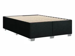 Best Clicnbuy Cama box spring con colchón tela 160x200 cm Negro