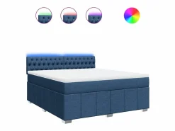 Sale Cama box spring con colchón tela 180x200 cm Base De Cama De Láminas|Somier - 180X200Cm