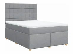Online Cama box spring con colchón tela claro 160x200 cm Somier - 160X200Cm