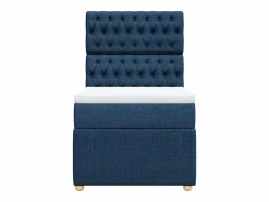Best Clicnbuy Cama box spring con colchón tela 90x190 cm Azul