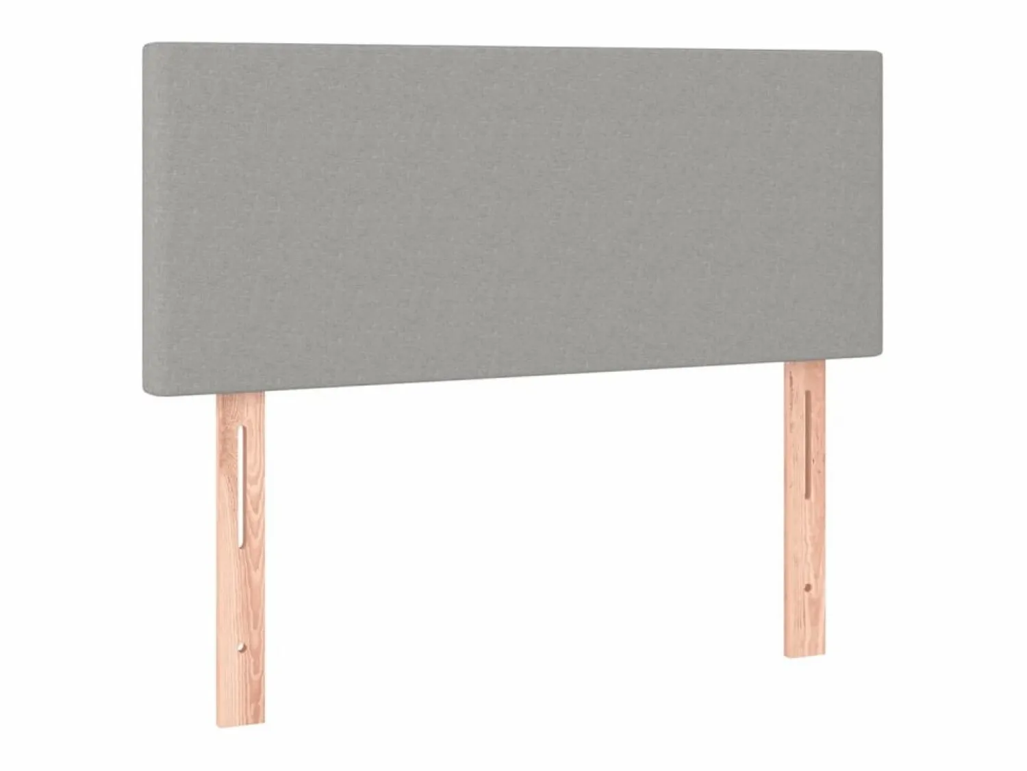 Discount Cama box spring con colchón y LED tela gris claro 120x190 cm Somier Tapizado