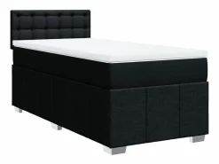 Online Clicnbuy Cama box spring con colchón tela 90x190 cm Negro