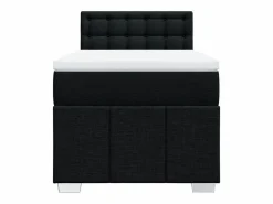 Online Clicnbuy Cama box spring con colchón tela 90x190 cm Negro