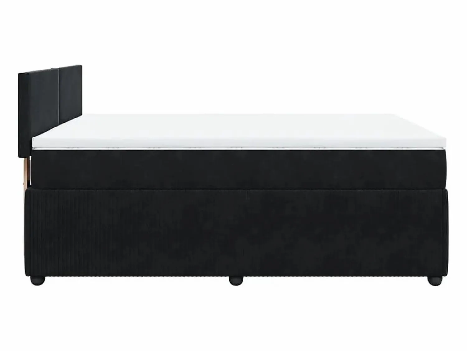 Discount Clicnbuy Cama box spring con colchón terciopelo 140x190 cm Negro