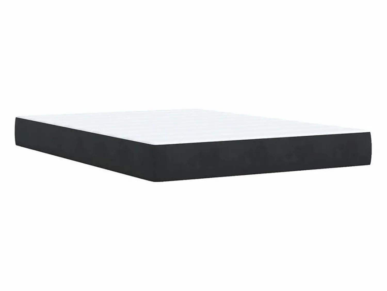 Discount Clicnbuy Cama box spring con colchón terciopelo 140x190 cm Negro