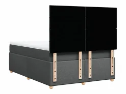 Discount Cama box spring con colchón tela oscuro 160x200 cm Somier - 160X200Cm