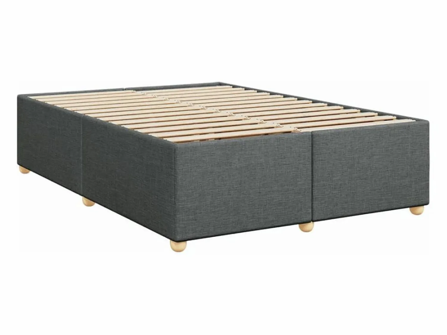 Discount Cama box spring con colchón tela oscuro 160x200 cm Somier - 160X200Cm