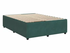 New Clicnbuy Cama box spring con colchón terciopelo oscuro 160x200 cm Verde