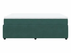New Clicnbuy Cama box spring con colchón terciopelo oscuro 160x200 cm Verde