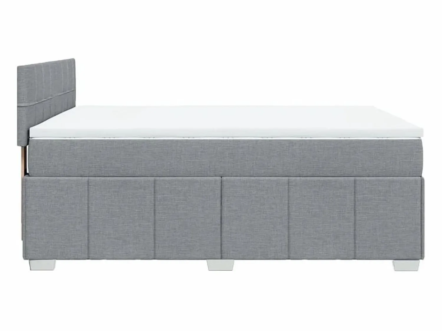 Discount Cama box spring con colchón tela claro 160x200 cm Somier - 160X200Cm