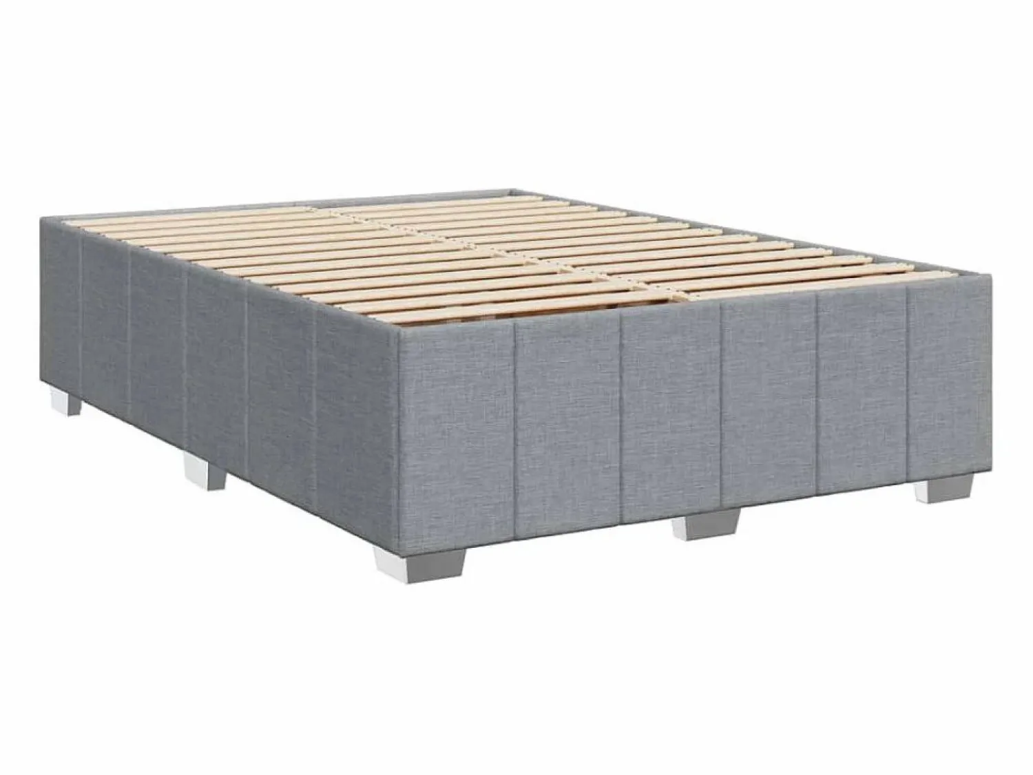Discount Cama box spring con colchón tela claro 160x200 cm Somier - 160X200Cm