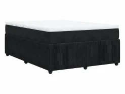 Clicnbuy Cama box spring con colchón terciopelo 140x190 cm