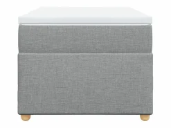 Discount Cama box spring con colchón tela claro 80x200 cm ES786435 Cama Continental Boxspring