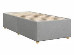 Discount Cama box spring con colchón tela claro 80x200 cm ES786435 Cama Continental Boxspring