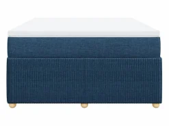 Clicnbuy Cama box spring con colchón tela 160x200 cm