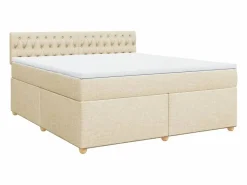 Clicnbuy Cama box spring con colchón tela color 180x200 cm