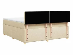 Clicnbuy Cama box spring con colchón tela color 180x200 cm
