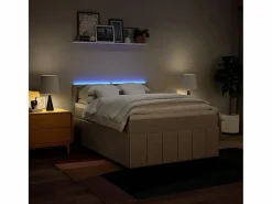 Clicnbuy Cama box spring con colchón tela color 160x200 cm