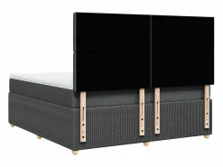 Hot Cama box spring con colchón tela oscuro 180x200 cm Somier - 180X200Cm