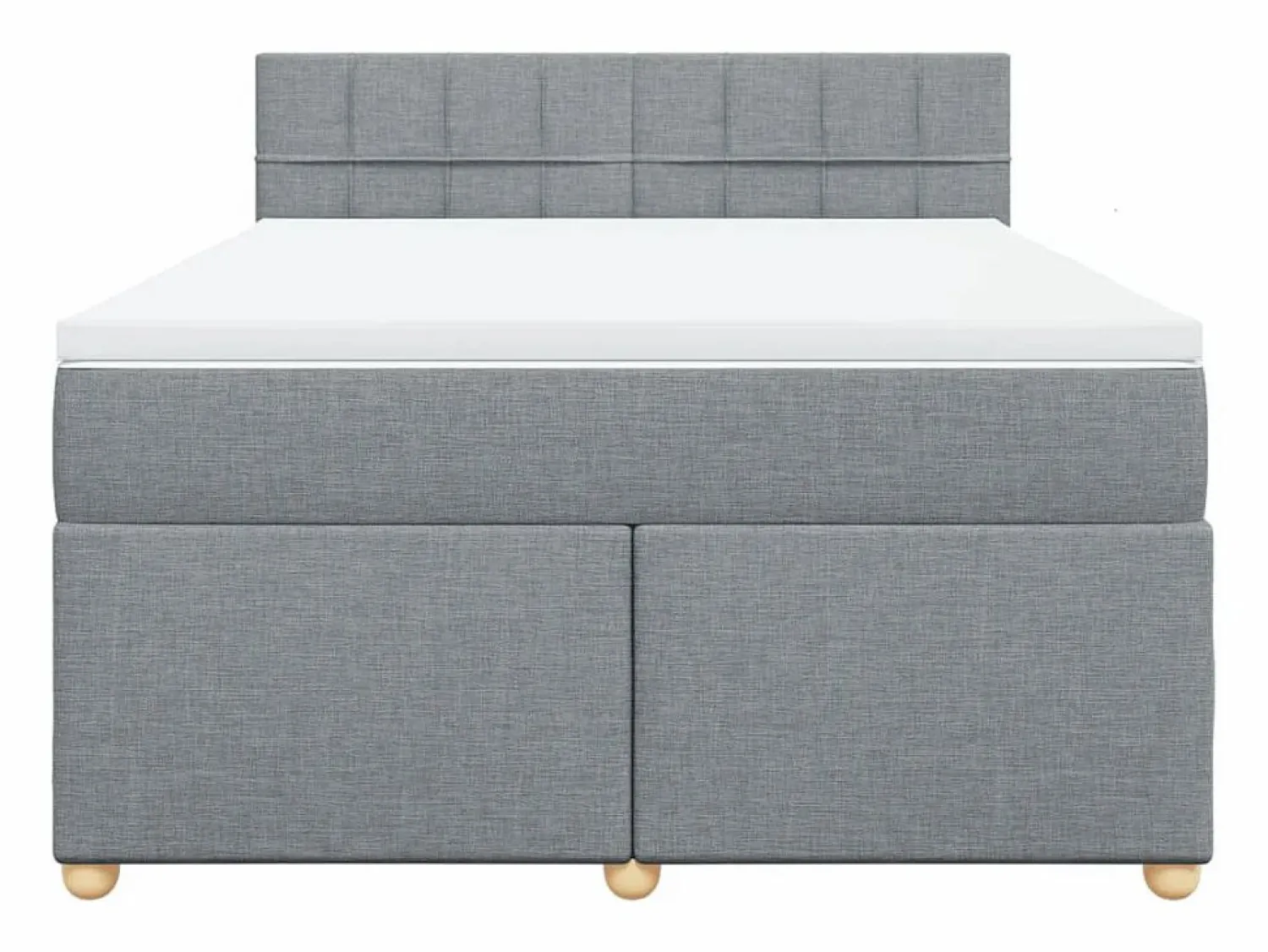 Discount Clicnbuy Cama box spring con colchón tela claro 160x200 cm Gris
