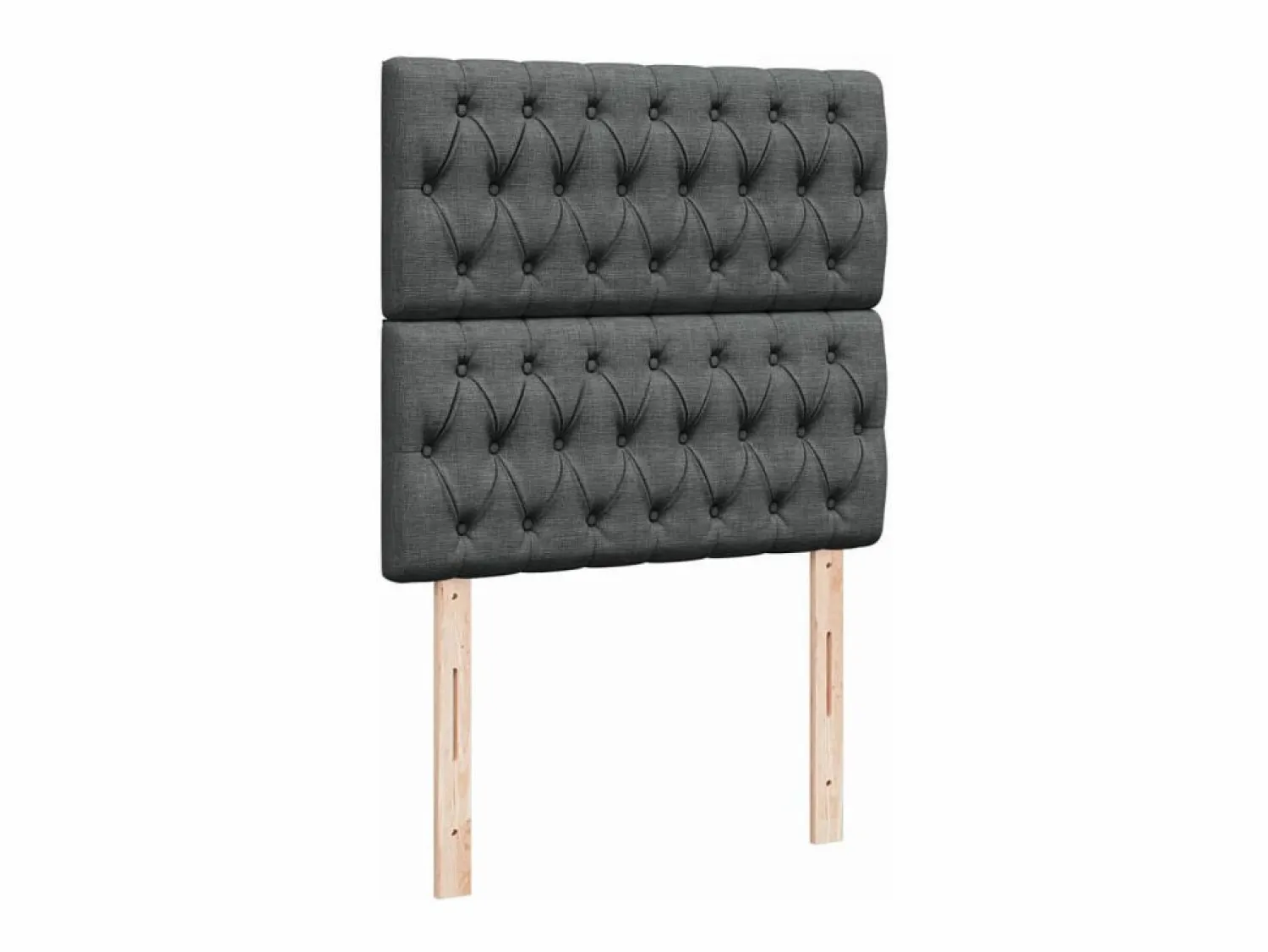 Clicnbuy Cama box spring con colchón tela oscuro 90x190 cm
