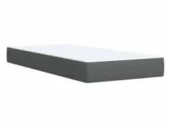 Clicnbuy Cama box spring con colchón tela oscuro 90x190 cm