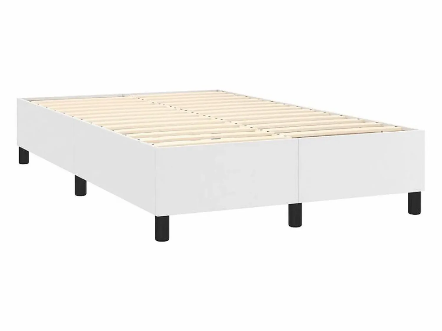Outlet Clicnbuy Cama box spring con colchón cuero sintético blanco 120x190 cm