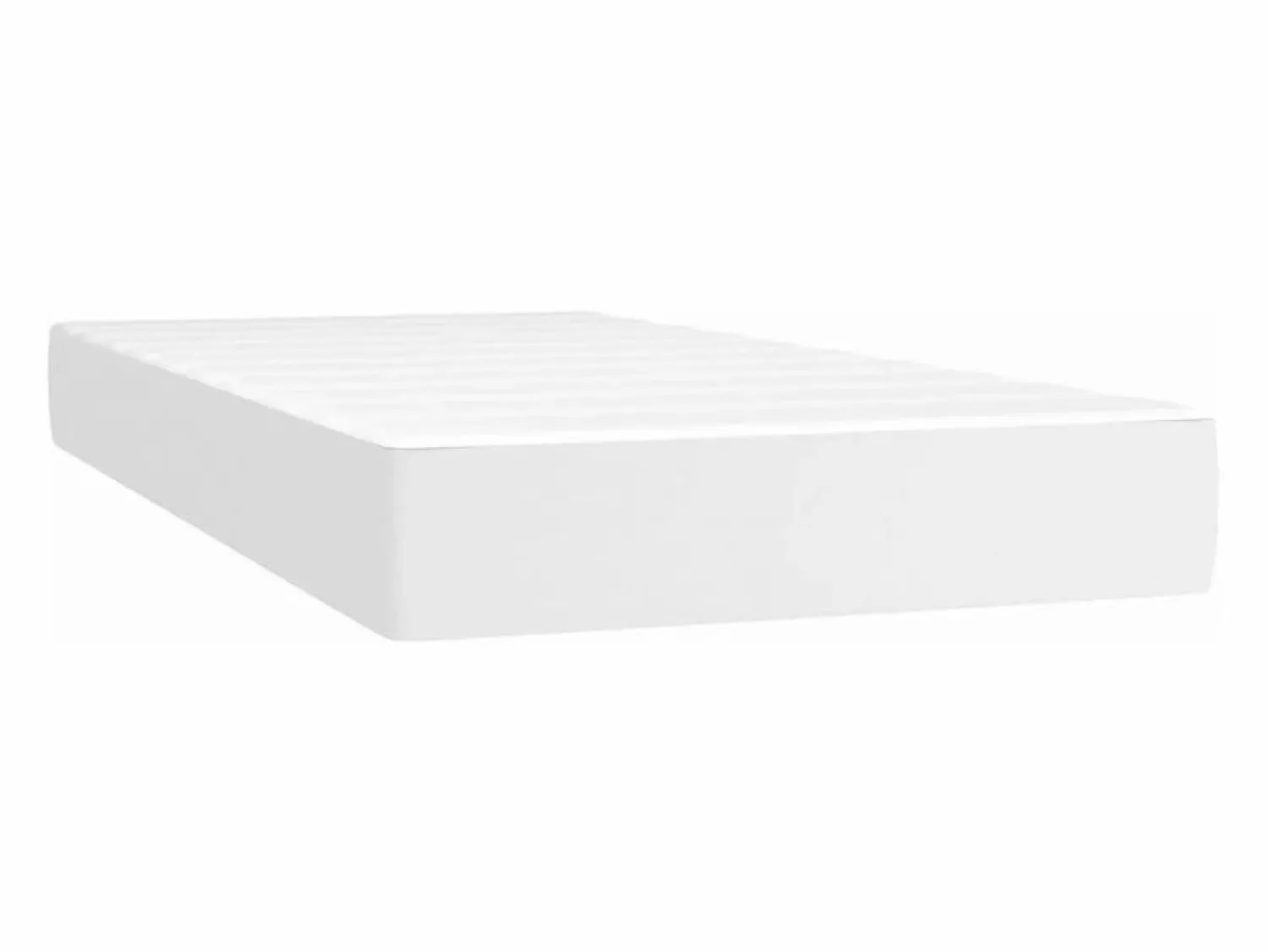 Outlet Clicnbuy Cama box spring con colchón cuero sintético blanco 120x190 cm