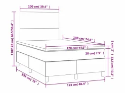 Outlet Clicnbuy Cama box spring con colchón cuero sintético blanco 120x190 cm
