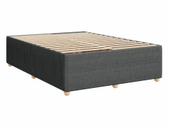 Online Clicnbuy Cama box spring con colchón tela oscuro 160x200 cm Gris