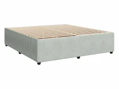 Clicnbuy Cama box spring con colchón terciopelo claro 180x200 cm