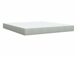 Clicnbuy Cama box spring con colchón terciopelo claro 180x200 cm