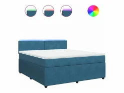 Clicnbuy Cama box spring con colchón terciopelo 180x200 cm