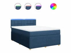 Clicnbuy Cama box spring con colchón tela 160x200 cm
