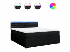 Outlet Cama box spring con colchón tela 180x200 cm Somier - 180X200Cm
