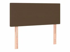 Online Clicnbuy Cama box spring con colchón y LED tela marrón oscuro 120x200 cm Marru00f3n