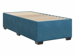 Outlet Cama box spring con colchón terciopelo oscuro 80x200 cm ES869750 Cama Continental Boxspring