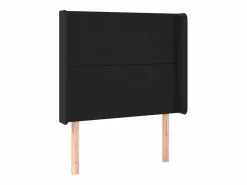 Clicnbuy Cama box spring y colchón LED cuero sintético negro 90x190 cm