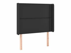 New Clicnbuy Cama box spring y colchón LED cuero sintético negro 90x190 cm