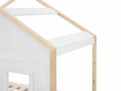 Clearance Vente-unique Cama cabaña 90 x 190 cm con cajón de pino y mdf y natural - RINELYA Blanco
