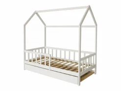 Discount Habitat et jardin Cama cabaña infantil "Paloma" con cajón - 90 x 190 cm - Blanco