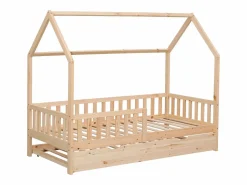 Best Happy Garden Cama cabaña nido para niños 190x90cm de madera MARCEAU Marru00f3n
