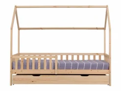 Best Happy Garden Cama cabaña nido para niños 190x90cm de madera MARCEAU Marru00f3n