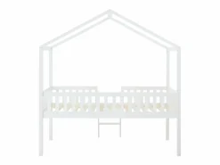 Vente-unique Cama cabaña semi-alta 90 x 190 cm de pino color - NALENY