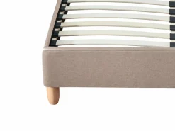 Clearance Cama cabecero capitoné Tela beige 140 x 190 cm ELIDE Cama Adulto
