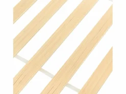 Online Merax Cama cabina - 90 x 200 cm - MDF y pino - somier de láminas - colores blanco y natural Color natural claro