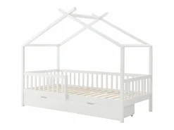 Vente-unique Cama cabina 90 x 190 cm con cajones de pino y MDF en color - KIRALIO