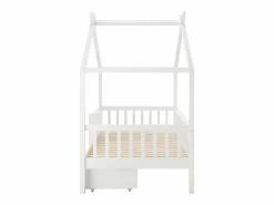 Vente-unique Cama cabina 90 x 190 cm con cajones de pino y MDF en color - KIRALIO