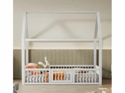 ModernLuxe Cama cabina para niños - 140x200cm - madera maciza -