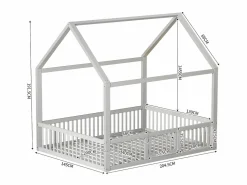 ModernLuxe Cama cabina para niños - 140x200cm - madera maciza -